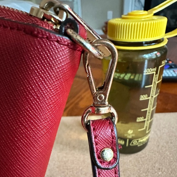 Michael Kors Leather Full Zip Around Wallet & Wrislet, Red, Large - Picture 8 of 15